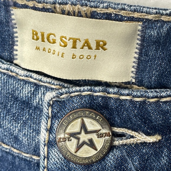 Big Star Maddie Boot Denim Distressed Jeans Size 27 - Picture 4 of 7